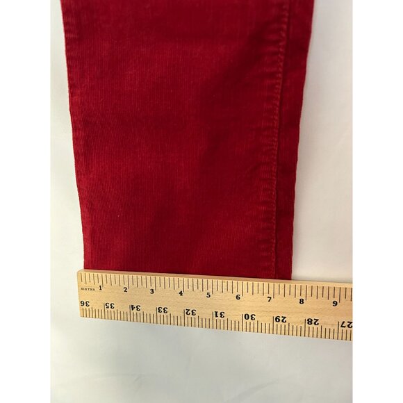 Loft Red Flare Crop Corduroy Pants Size 24 Women's - Picture 8 of 15